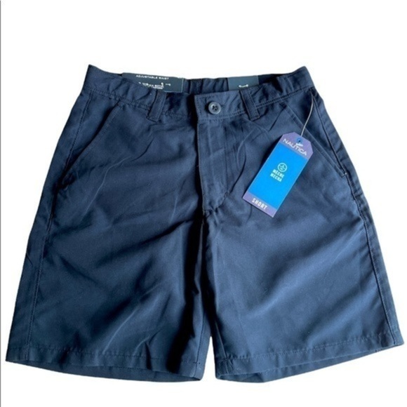 Nautica 410 navy boys school uniform shorts Sz 7 - Picture 1 of 5